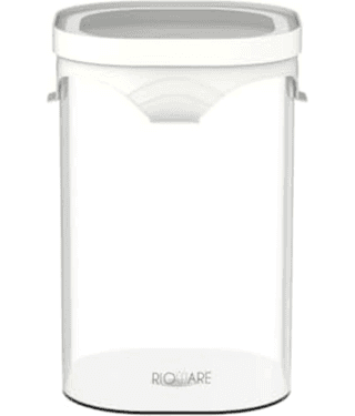 Rioware Grocery Container Glass White Multi-Purpose Container ( Set of 1 )