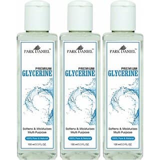 PARK DANIEL 100% Pure Liquid Glycerine For Skin & Hair Moisturizer Pack of 3 of 100ML (300 ml)