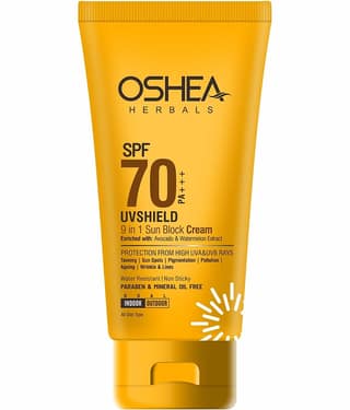 Oshea Herbals UVSHIELD 9 In 1 Sun Block Cream SPF-70 PA+++60Grams