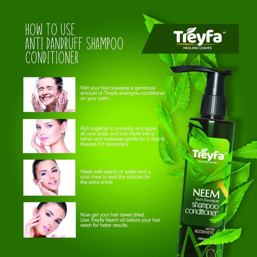 Treyfa Neem shampoo conditioner for anti dandruff, hair growth & hair fall control view 2