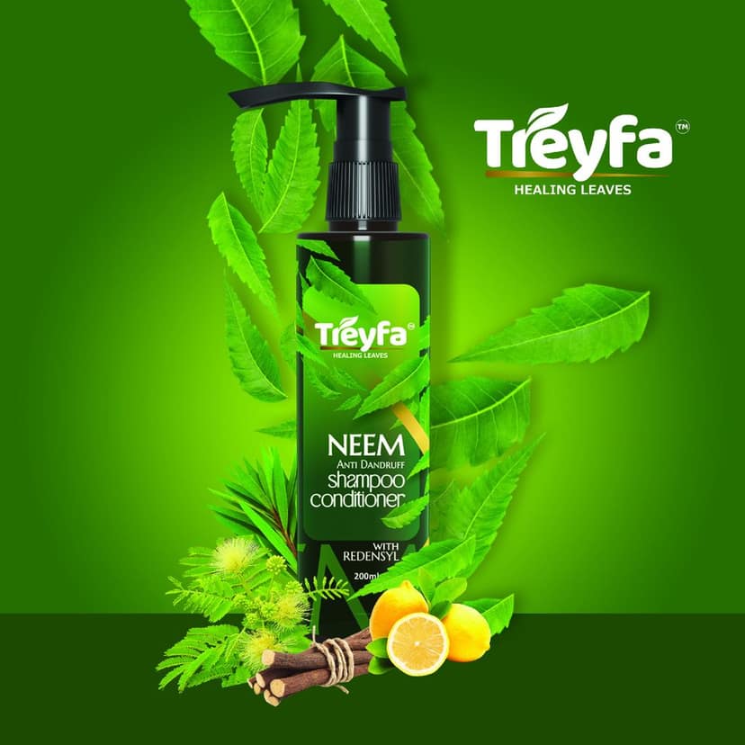 Treyfa Neem shampoo conditioner for anti dandruff, hair growth & hair fall control view 3