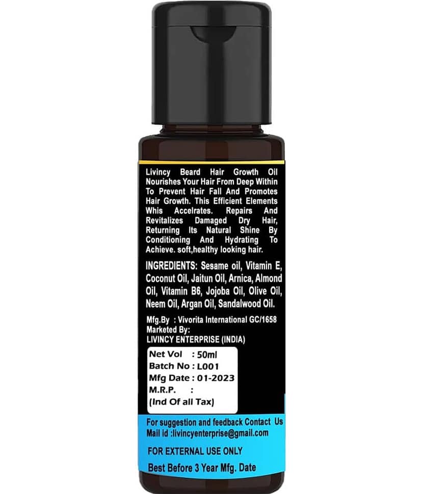 LIVINCY - Volumizing Beard Oil ( Pack of 1 ) view 2