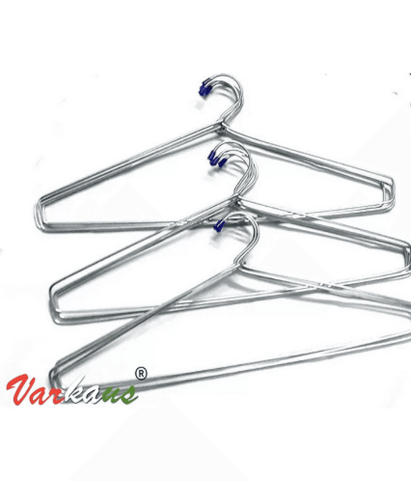 Stainless Steel Pack Of 12 Metal Hanger for Shirts, Trousers, etc, Coats & Clothes for Wardrobe view 2