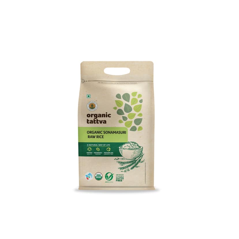 Organic Sonamasuri Raw Rice (white) 5kg