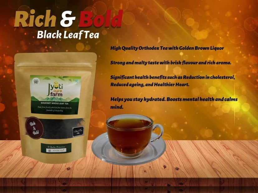 MINTRI TEA Premium Orthodox English Black Tea Collection | From the Foothills of Darjeeling | Roasted, Smooth Sunkissed, Rich & Bold | Jyoti Agro Farm (3 x 100g packs) view 4