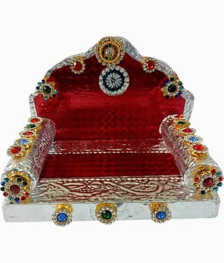 Cherry Tree Radha Krisha Red Wood Aasan cloth ( Pack of 1 )