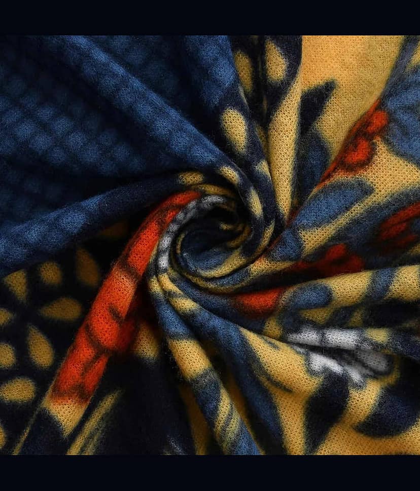 Wholesale india Multicolor Fleece 1 Double Bedsheet with 2 Pillow Covers ( 225 cm x 225 cm ) view 2