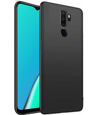 Spectacular Ace Black Plain Cases For Oppo A5 2020 - Pack of 1