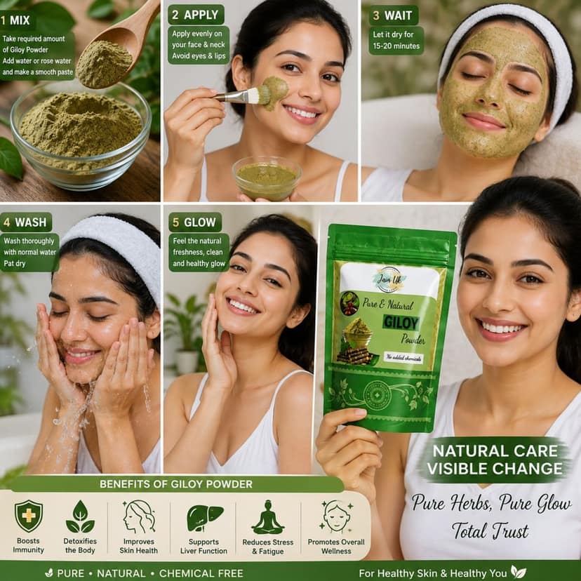 SHUSHRAJ JAIVIK Giloy Powder 100G – Pure & Natural Giloy Herbal Powder. view 5