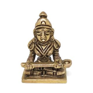 Ashtadhatu Annapurana Devi Idol For Home Temple Incrising Wealth And Peace ( 6 X 4 X 4)
