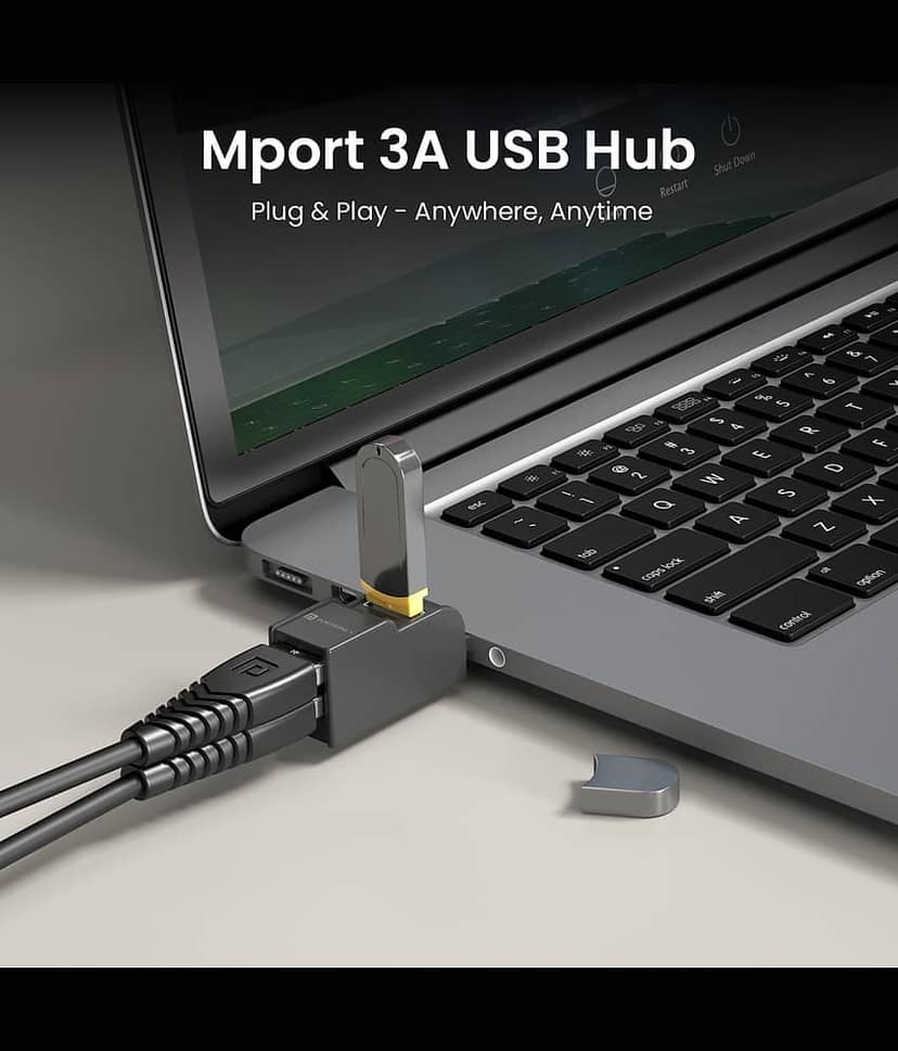 Portronics 3 port USB Hub - Mport 3A - 3-in-1 USB 3.0 & USB 2.0 view 2
