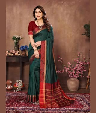 NightBlue Banarasi Silk Woven Saree With Unstitched Blouse Piece ( Grey )