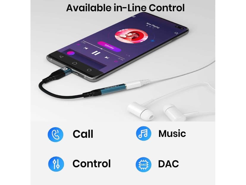 Portronics iKonnect C Pro - Type C to 3.5 mm Audio Jack Connector, Adapt Audio DAC, Multi-function Dongle, Durable & tangle-free, Great Compatibili view 2