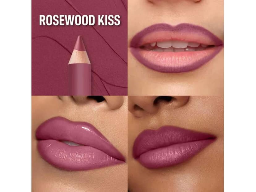 RENEE Curve Lip Liner With Sharpener - Matte Finish, Long-lasting, Richly Pigmented - Rosewood Kiss view 2