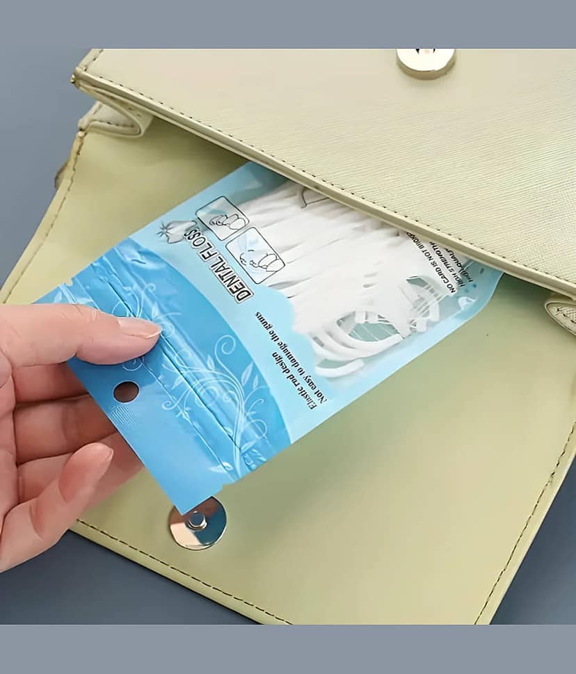 Tooth Cleaning Fresh Dental Floss,Oral Care Teeth Flossing Thread Toothpicks Stick Set for Fresh, Healthy and Breath Gums (Pack of 20) view 2