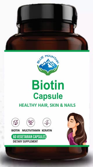 BLUE MOUNTAIN Biotin Capsule, 60 Capsule