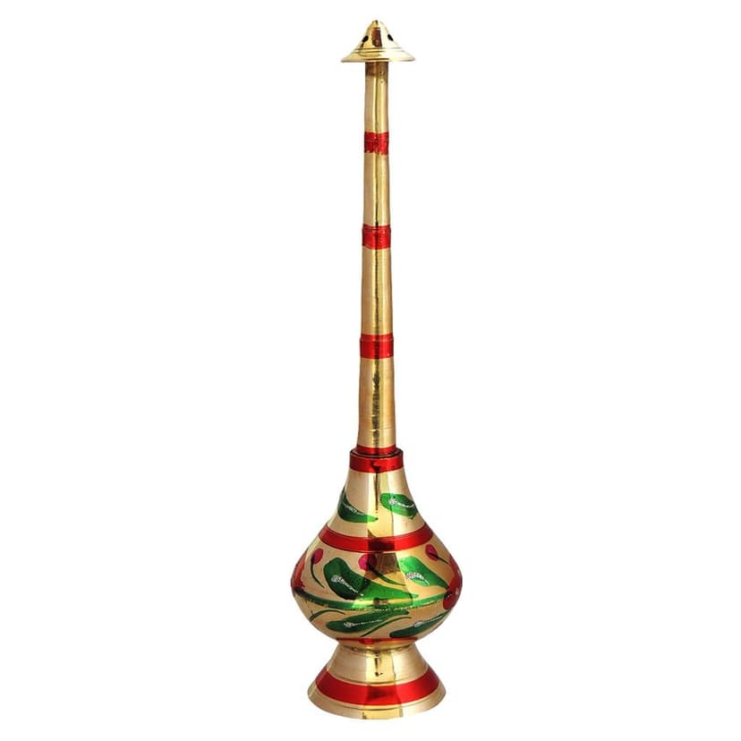 Brass Rosewater Sprinkler Gulab Pash ? Decorative Ritual Item, Height : 10.2 Inch (ZMAS239 F) view 3