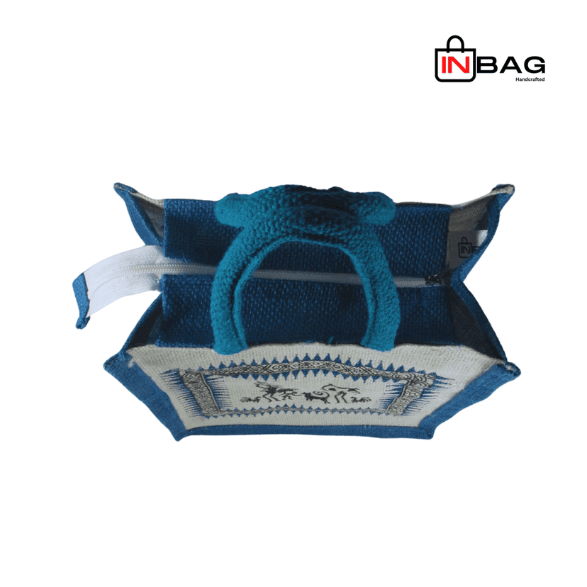 Inbag Jute Bag (Adivasi) for Lunch Box, Go Green MultiPurpose Jute Bag for Office/College/School/Tiffin/Shopping/Grocery Bag, Eco-Friendly Bag For Men, Women and Kids view 3