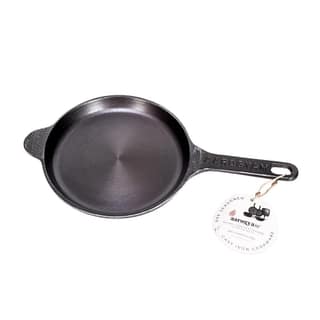 Aarogyam 8 Inch Induction Friendly Pre-seasoned Cast Iron Shallow Fry Pan, Naturally Nonstick, Induction Friendly