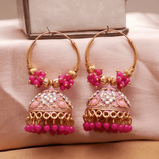 Premium Bridal Wedding Traditional Pearl Jhumkas/Jhumka/Jhumki Earring For Girls Alloy Jhumki Earring