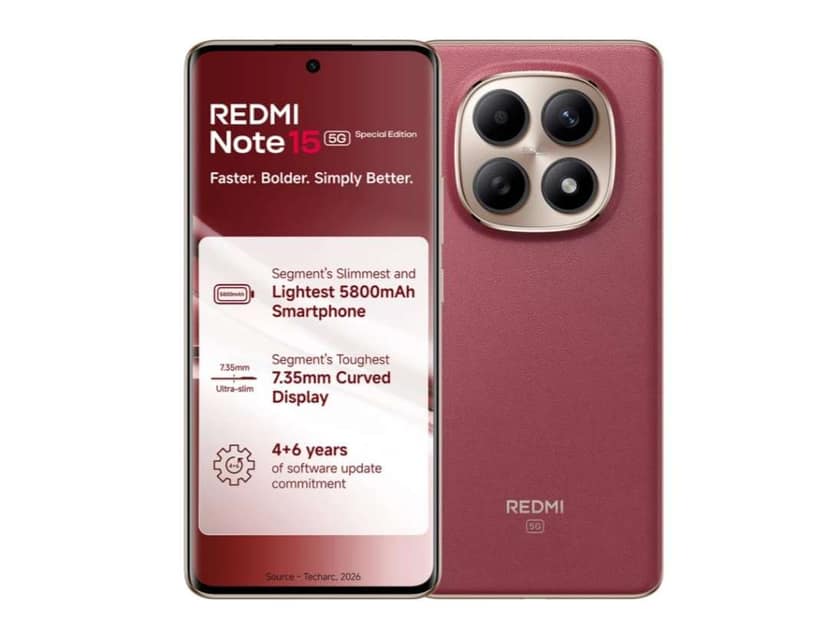 Redmi Note 15 SE 5G Smartphone, 8GB RAM, 256GB Storage - Crimson Reserve