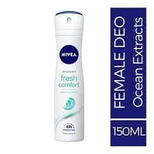 Nivea Fresh Comfort Women Deodorant - Long Lasting Freshness & 48H Protection, 150 Ml