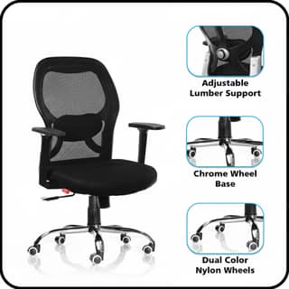 ROSE Platinum Mid-Back Mesh Office Chair