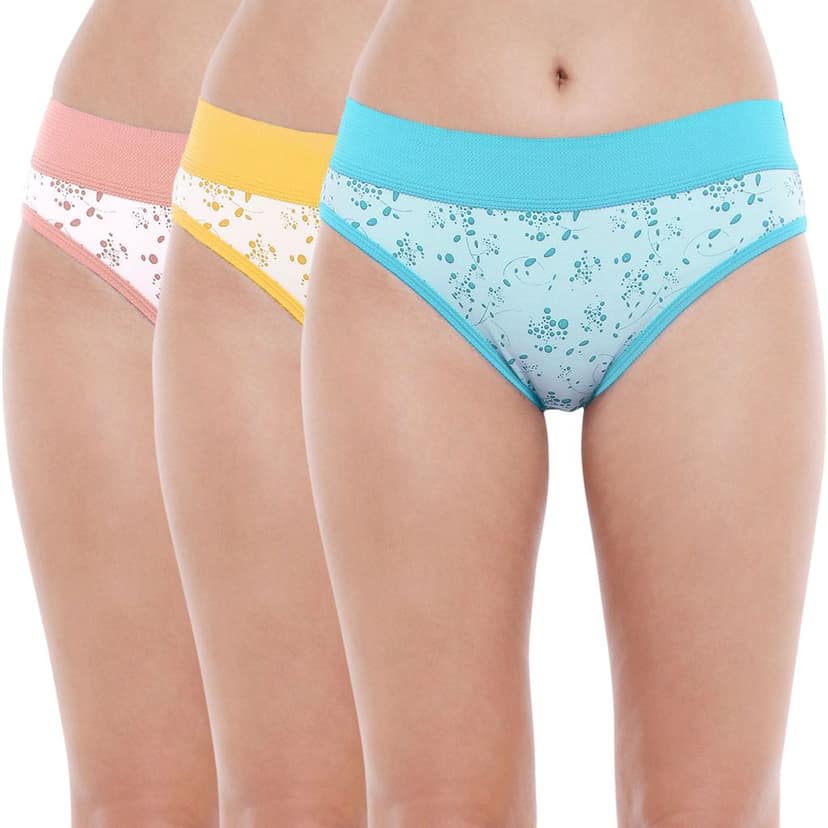 Bodycare women's combed cotton assorted Hipster Panty Pack of 3 ( E2921 )