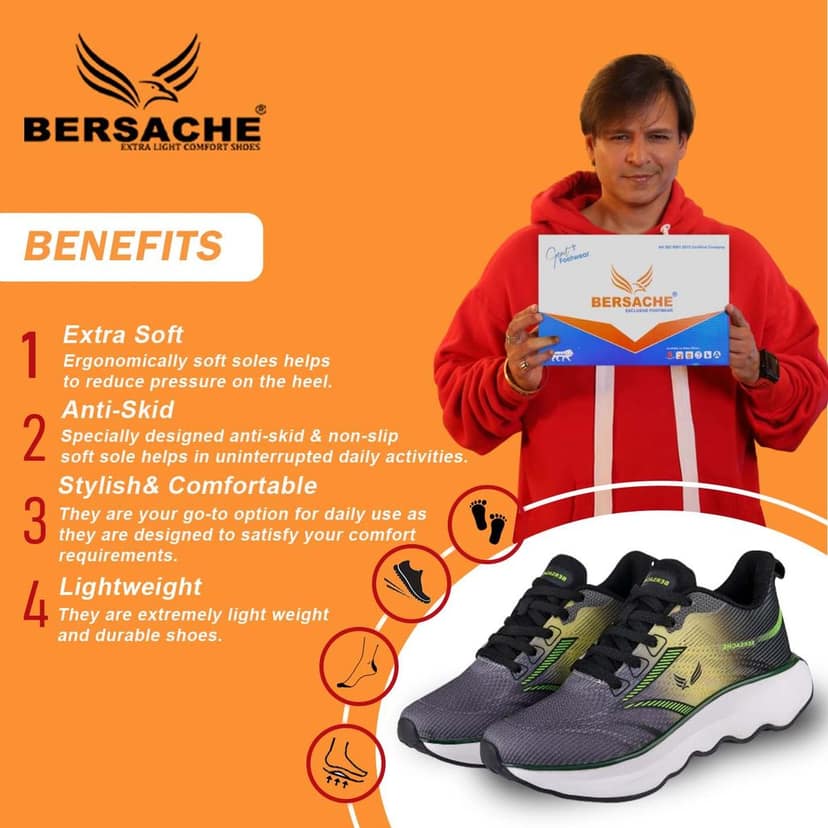 Bersache Premium Sports ,walking,Gym,cricket, Trending Running Shoes For Men's view 2