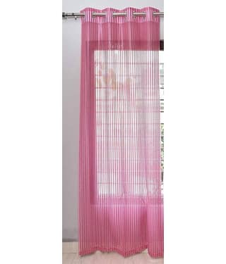 Panipat Textile Hub Others Semi-Transparent Eyelet Window Curtain 7 ft Single -White