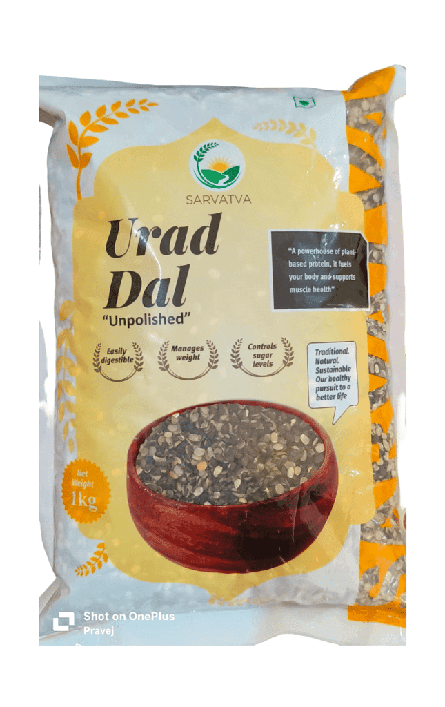 SARVATVA Unpolished Urad Dal - 1kg Nutrient-Rich & Easily Digestible view 3