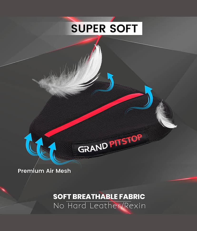 Grand Pitstop Air Comfy Seat Cushion for Motorcycle Long Rides (Cruiser Premium) view 2