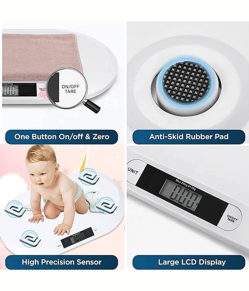 K-life WS-104 Digital Personal Baby Infant Toddler Weight Electronic Machine Weighing Scale (White) view 2