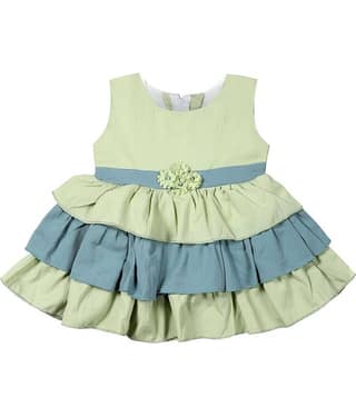 LITTLE PANDA Pack of 1 Baby Girls Crepe Frock ( Pink )