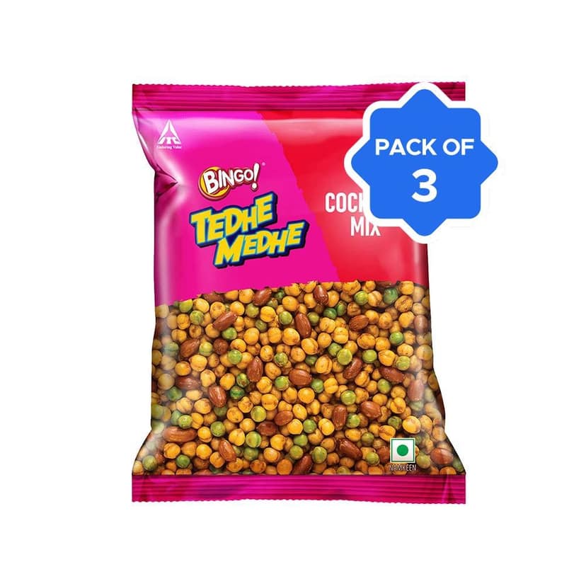 Bingo Tedhe Medhe Cocktail Mixture Namkeen - Pack of 3 view 2