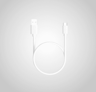 Twance T20W PVC - Type C to USB Charging & data transfer Cable, 1 M, White