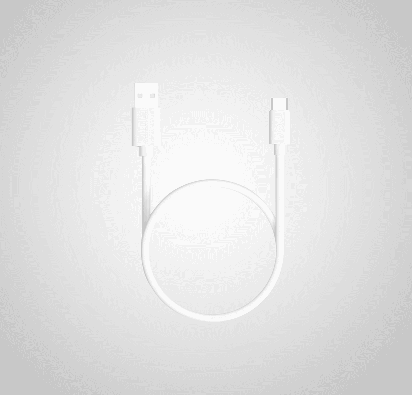 Twance T20W PVC - Type C to USB Charging & data transfer Cable, 1 M, White