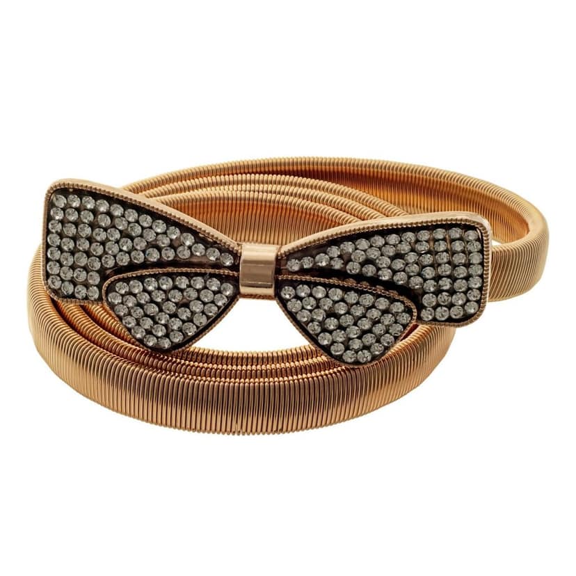 Lucky Jewellery Designer Gold Plated Kamarband White Rhinestone Waist Belt Udyanam Kamar Patta For Girls And Women view 3