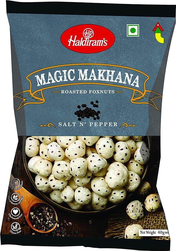 Haldirams Roasted Foxnuts Salt N Pepper - 30 gm