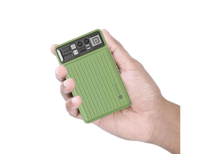 Portronics Luxcell Mini 10K (Non-Wireless) 22.5 Watt Output, BIS Certified, Compact, 10000 mAH PowerBank - Green