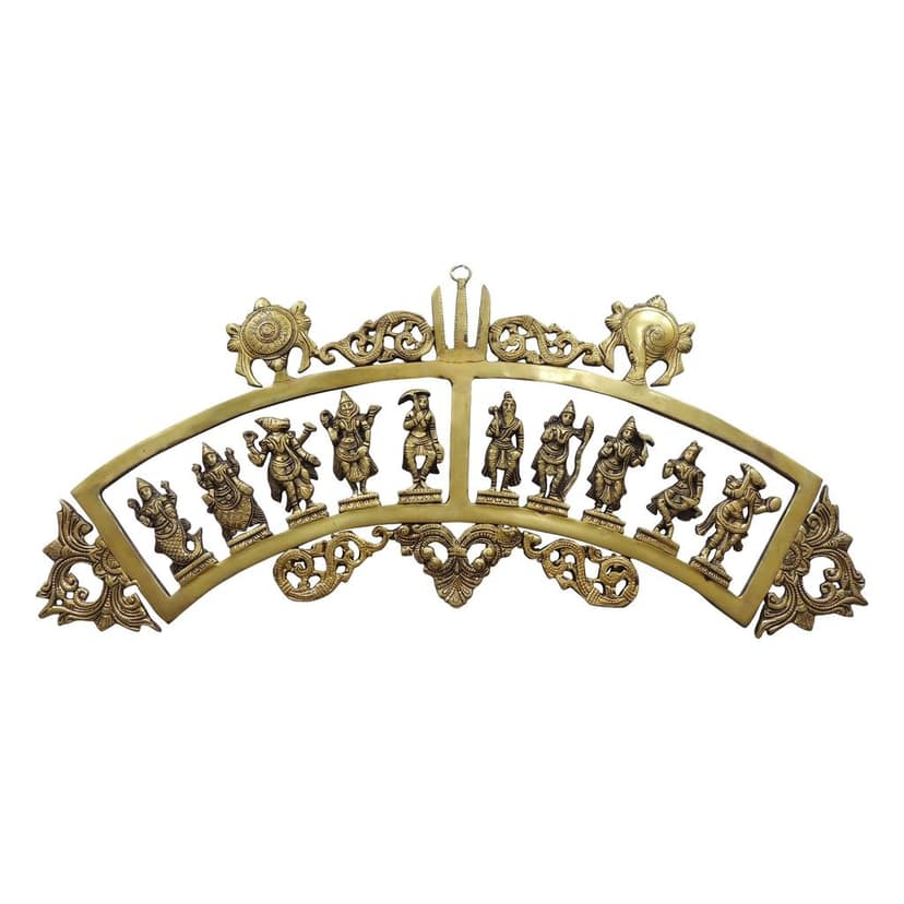 Brass Wall Hanging Showpiece Das Avatar, Height : 12 Inch (BSMAS1309 A) view 2