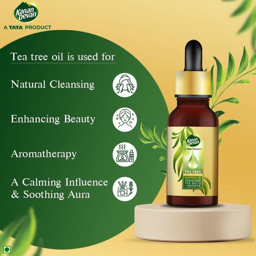 Kanan Devan Essential Oil, A TATA Product, Tea Tree, Pure & Natural, 15ml view 5