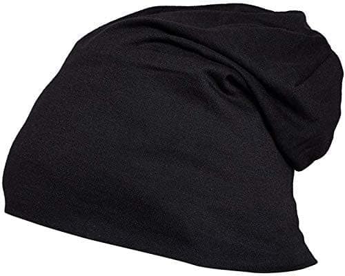 Nawani Men's Cotton Nylon Mix Beanie and Skull Cap (Black) view 2