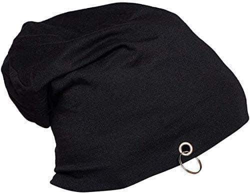 Nawani Men's Cotton Nylon Mix Beanie and Skull Cap (Black) view 4