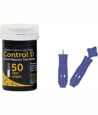 Control D 50 Test Strips & Lancets Below 100