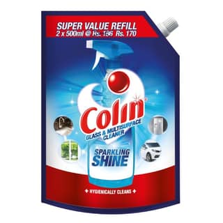 Colin Glass and Surface Cleaner with Shine Boosters Refill, Regular - 1L