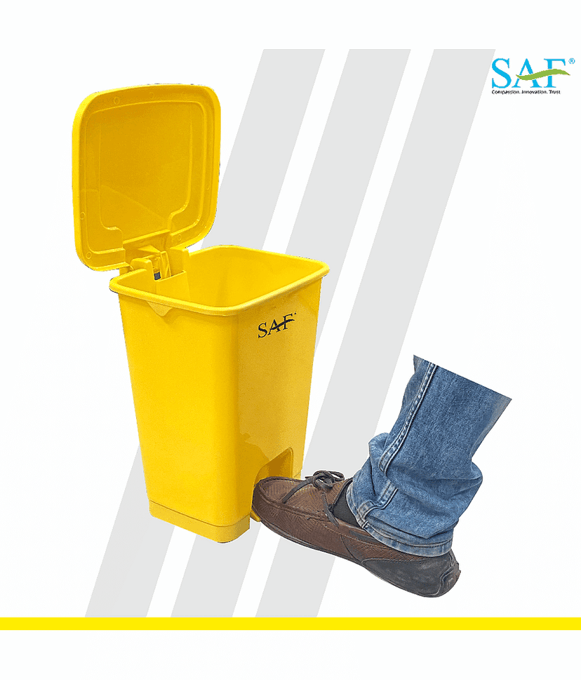 SAF PLASTIC PEDAL BIN 15 LITERS for Office, Kitchen, Hospitals, Hotel, Restaurant, Farm House, Resort, Residence, Parking, Indoor or Outdoors. view 3