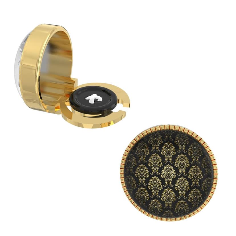 The Smart Buttons - Shirt Button Cover Cufflinks for Men - Golden Droplets Style view 4
