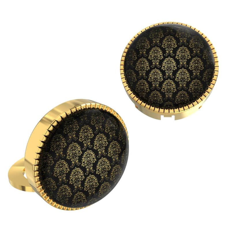 The Smart Buttons - Shirt Button Cover Cufflinks for Men - Golden Droplets Style view 5