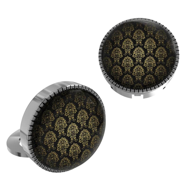The Smart Buttons - Shirt Button Cover Cufflinks for Men - Golden Droplets Style view 8